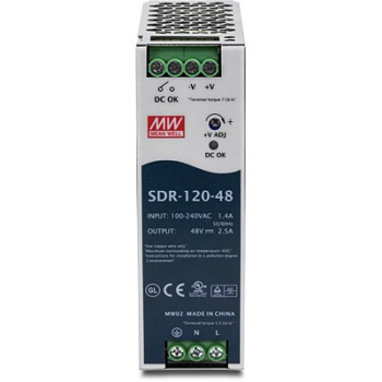 TRENDnet TI-S12048 - Zasilacz (możliwy montaż na szynie DIN) - AC 100-240 V - 120 W - Aktywny PFC - dla TRENDnet TI-PG541