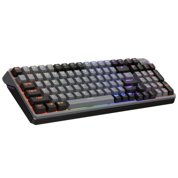 Klawiatura gamingowa COOLER MASTER MK770, przewodowa USB + RF Wireless + Bluetooth, QWERTY Czeski, Ciemny Szary