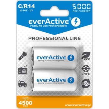 Zestaw akumulatorków everActive EVHRL14-5000 (5000mAh ; Ni-MH)