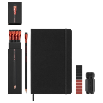 Moleskine Zestaw kreatywny, szkicownik z 12 ołówkami Blackwing Soft.