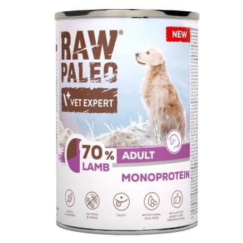 VetExpert Raw Paleo Jagnięcina dorosły pies puszka 400g