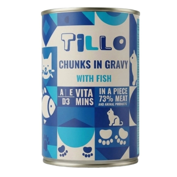 TILLO Kawałki w sosie z rybą mokra karma dla kotów 415g