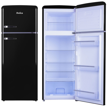 Lodówka Amica RETRO KGC15634S (550mm x 1440mm x 615 mm; 164 l; Klasa A++; kolor czarny)
