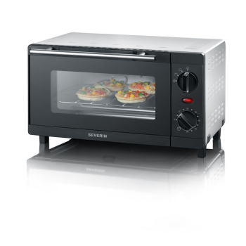 SEVERIN MINI PIEKARNIK, POJEMNOŚĆ 9 LITR., TIMER DO 60 MIN., KRATKA DO GRILLOWANIA I PIECZENIA, MOC 800 W TO2052