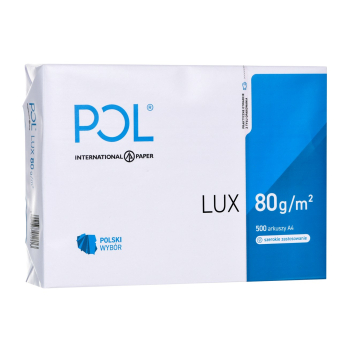 Papier xero ksero biurowy POLLUX (A4; 80g/m2; 500 szt.arkuszy; kolor biały, matowy)