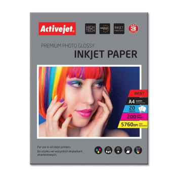 Activejet AP4-200G20 Papier fotograficzny błyszczący (A4; 20 szt.)
