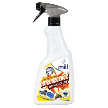 MILL CLEAN Odtłuszczacz Uniwersalny Odplamiacz na tłuste plamy. Produkt do odzieży, tworzyw sztucznych i innych powierzchni. 555 ml. (opak.zb 6 szt.)