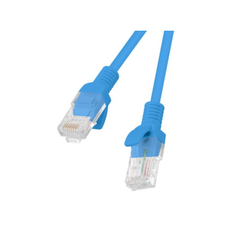 Kabel UTP Lanberg PCU5-10CC-0050-B (RJ45, U/UTP - RJ45, U/UTP ; 0,50m; UTP; kat. 5e; kolor niebieski)