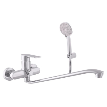 BATH MIXER BENT SPOUT NIL CHROME