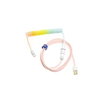 Ducky Premicord Kabel spiralny z waty cukrowej, USB Type-C do Type-A - 1,8m