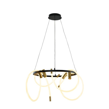 Lampa wisząca LED Tigris Coil 4000K w kolorze złotym