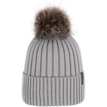 Czapka damska VIKING Hana Pompon Life Style szara   one size