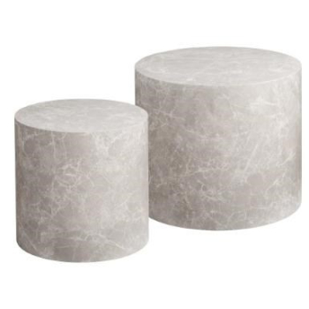 COFFEE TABLE BEIGE SET 38X36 48X40