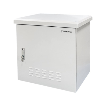 Zewnętrzna szafka rack IP55, wisząca 19" 9U 600x450, 4 belki nośne, 4 przepusty kablowe, kolor szary ALANTEC