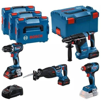 BOSCH.ZESTAW COMBO 18V (GSR 18V-90C +GDX 18V-210C +GBH 18V-24C +GSA 18V-28) 1xPC4,0Ah 2xPC5,5Ah …