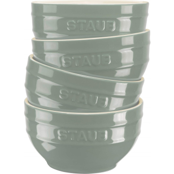 STAUB SERVING Zestaw 4 misek 12 cm, eukaliptusowy