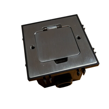 Box podłogowy mini 2M" IP44 - puszka podłogowa do montażu gniazd standardu 45x45mm w podłogach twardych