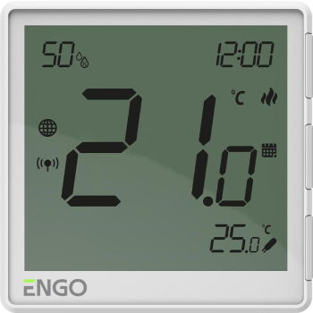 Regulator temperatury ENGO Controls EONE-230W, 230V, biały, Internetowy, podtynkowy, ZigBee