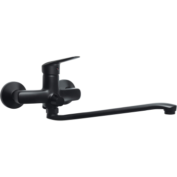 Bateria umywalkowa ścienna z wydłużoną wylewką BMO_N56M podłączenie na wąż