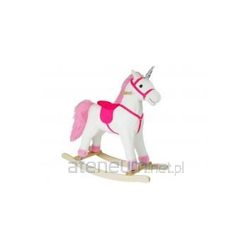 Koń na biegunach Jednorożec biały 74cm 2252 Lean Toys