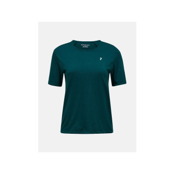 Koszulka damska PEAK PERFORMANCE W Wool-Blend Shortsleeve kolor zielony - L