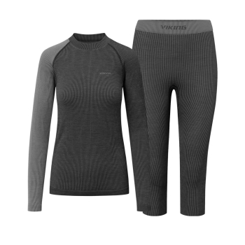 Bielizna damska VIKING Mounti Lady Set 3/4 Merino szara   S