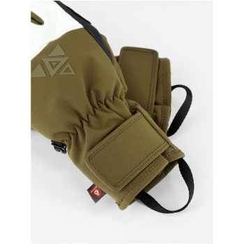 Rękawice narciarskie dla dorosłych Viking Norvik Pro Pipe khaki z białą skórą   6