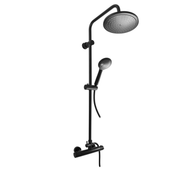 THERMOSTATIC SHOWER MIXER SET BLACK MATT