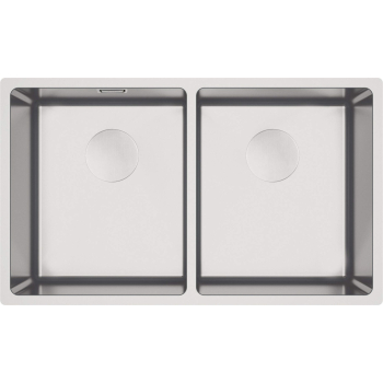 Zlewozmywak stalowy 2-komorowy podwieszany