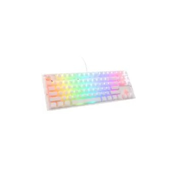 Klawiatura do gier Ducky One 3 Aura White TKL RGB LED - Kailh Jellyfish Y US - Biała klawiatura do gier w formacie TKL - Układ US - Możliwość wymiany