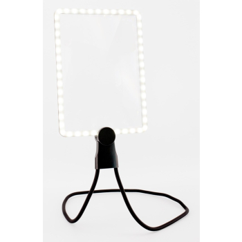 REALPOWER LED-Lupe HL-1,rechteckige LED-Leselupe zum umhĂ¤nge