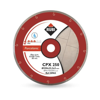 RUBI TARCZA DIAMENTOWA CPX 250 x 25,4mm PRO, DO GRESU PORCELANOWEGO