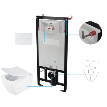 Zestaw WC podtynkowy 6 w 1