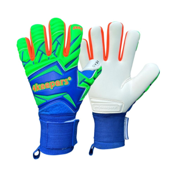 Rękawice bramkarskie 4Keepers Force V5.25 Twist HNC Junior niebiesko-zielone  7