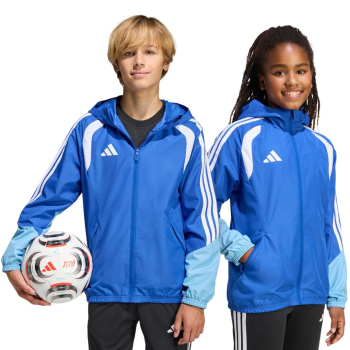 Kurtka dla dzieci adidas Tiro 26 Competition All Weather niebieska KB0157 164cm
