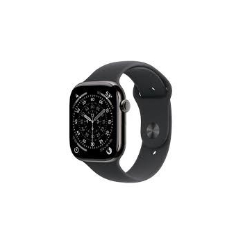 Apple Watch Series 11Â GPS + Cellular 46mmÂ Slate Titanium Case with Black Sport Band - S/M