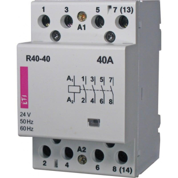 R 40-40 STYCZNIK MODUŁOWY 40A 4P 4Z 3M 230V AC ETICON