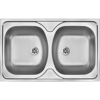 Zlewozmywak stalowy 2-komorowy - nakładany ZM5 3200 5907650845799