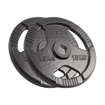 Obciążenie żeliwne olimpijskie zestaw 2x15kg, otwór 51mm, talerz z uchwytami, REBEL ACTIVE