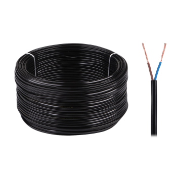 Kabel elektryczny OMYp 2x0,5 300/300V czarny