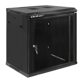 Qoltec Szafa RACK 19" | 12U | 600 x 635 x 450 | Perforowane drzwi | Wisząca