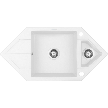 Zlewozmywak granitowy 1.5-komorowy z ociekaczem - Space-Saver ZQP A653 5908212063934