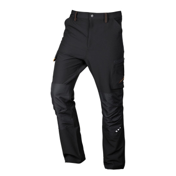 Spodnie robocze Mix&Match, 4 way stretch, czarno-pomarańczowe, rozmiar L