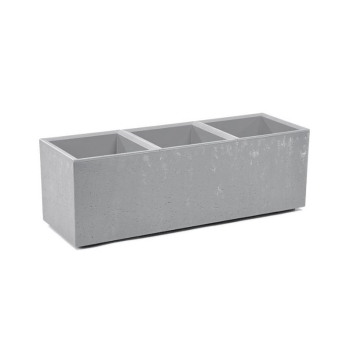 FLOWERPOT PLASTIC KARO 90X30X30CM GREY