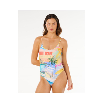 Kostium damski RIP CURL Hotel Malibu Cheeky One Piece multikolor - L
