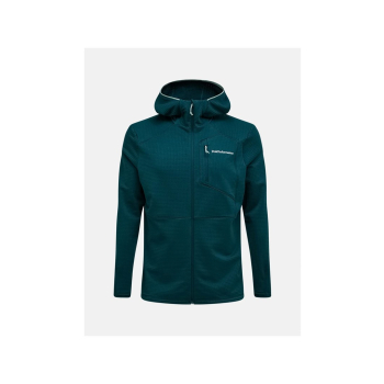Bluza mÄ™ska PEAK PERFORMANCE M Trail Polartec Power Grid Zip Hood kolor zielony - L