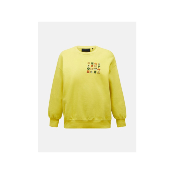 Bluza damska PEAK PERFORMANCE W Terry Graphic Crew kolor ĹĽĂłĹ‚ty - L