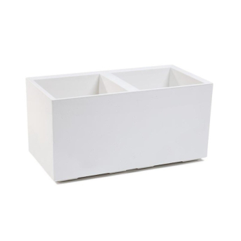 FLOWERPOT PLASTIC KARO 80X40X40CM CREAM