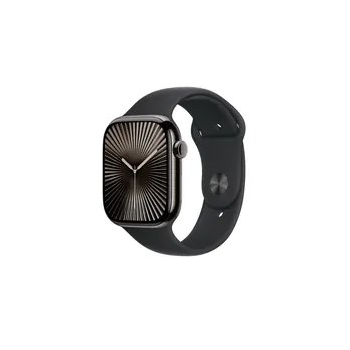 Zegarek Apple Watch Seria 10 GPS + Cellular 46mm Slate Titanium Case z czarnym sportowym paskiem M/L