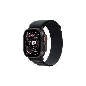 Apple Watch Ultra 3 GPS + Cellular 49mm Black Titanium Case with Black Alpine Loop - Medium